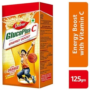 GLUCOPLUS C DABUR ORANGE 125 GM + COLOUR