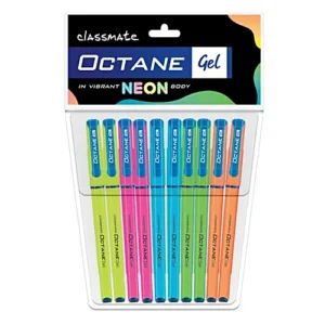 STATIONERY CLASSMATE OCTANE GEL PEN NEON 10/- PER PCS