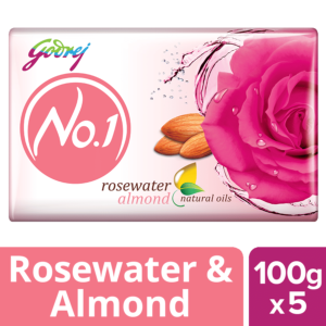 SABU GODREJ NO. 1 ROSE WATER 100GM 4+1